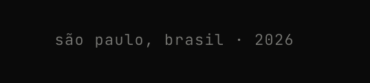 São Paulo, Brasil · 2026